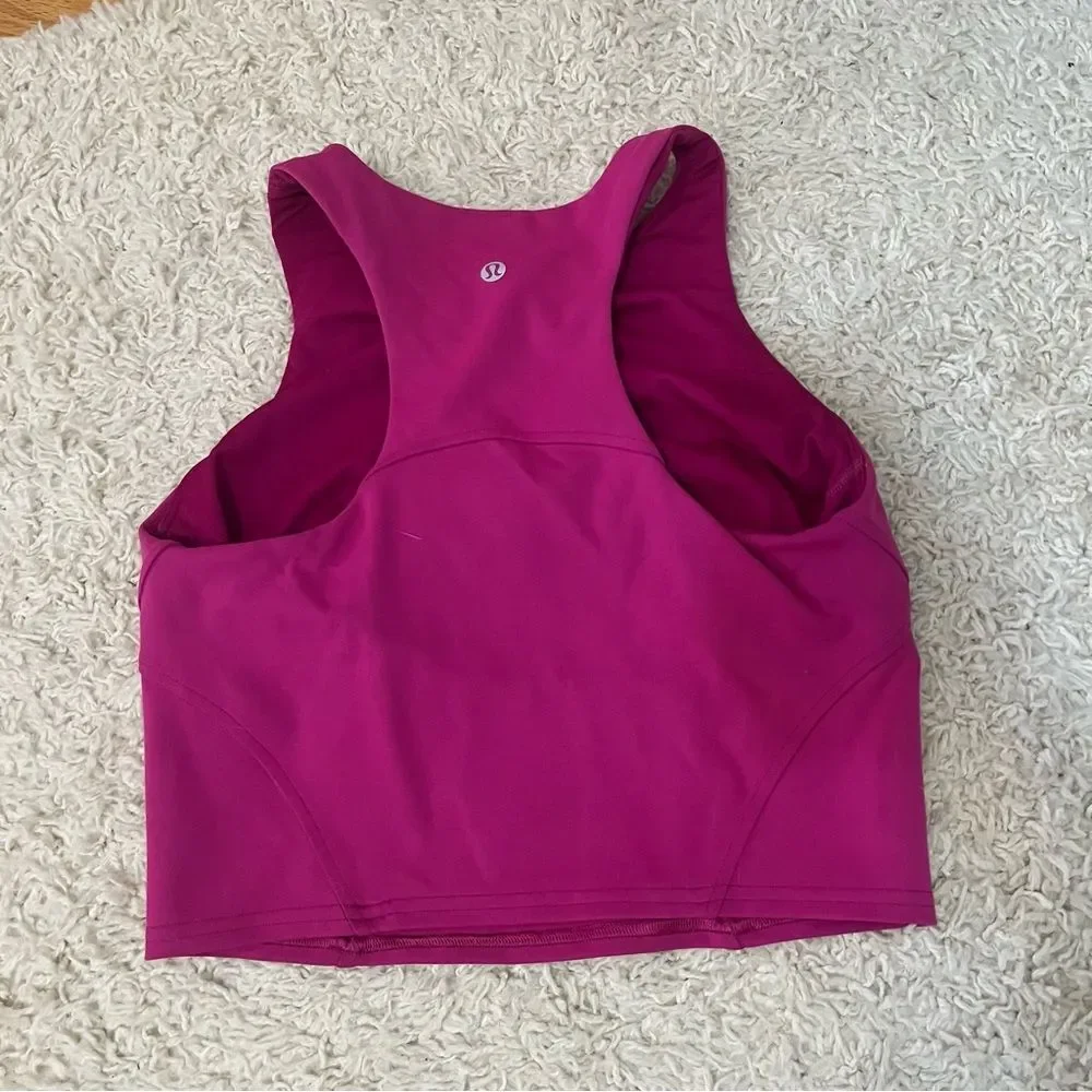 Lululemon invigorate tank rippend raspberry size 6